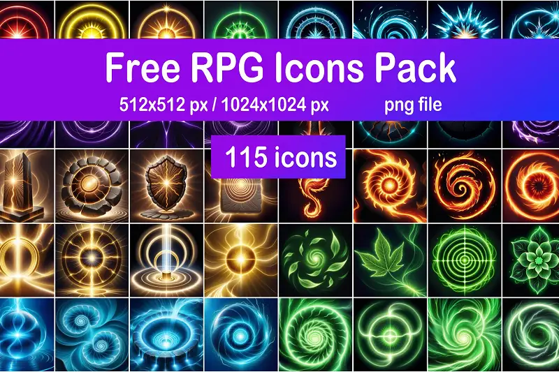 Fantasy Game Icons Pack Asset Image