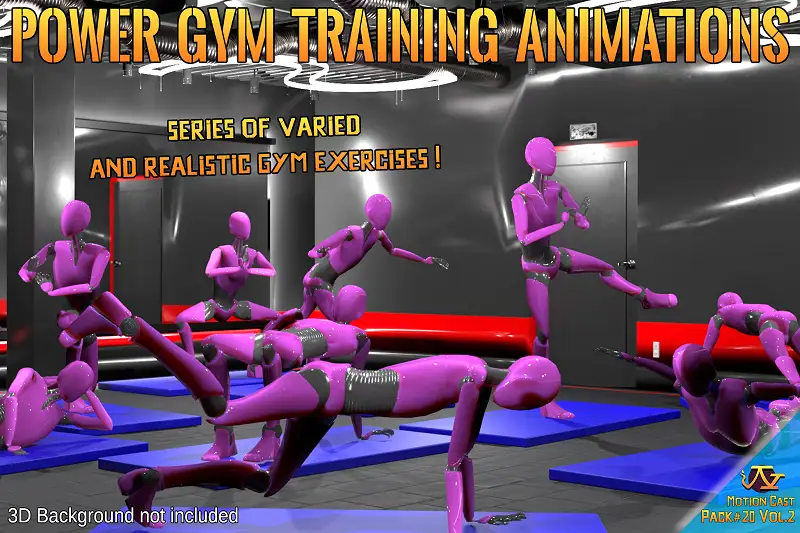 Power Gym Training animations (Motion Cast#20 Vol.2) Asset Thumbnail
