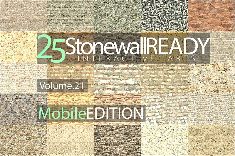 25 Stone Wall Materials Ready, Volume. 21 Asset Thumbnail