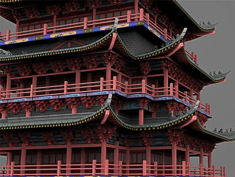 Octagonal Ancient City Tower Asset Image