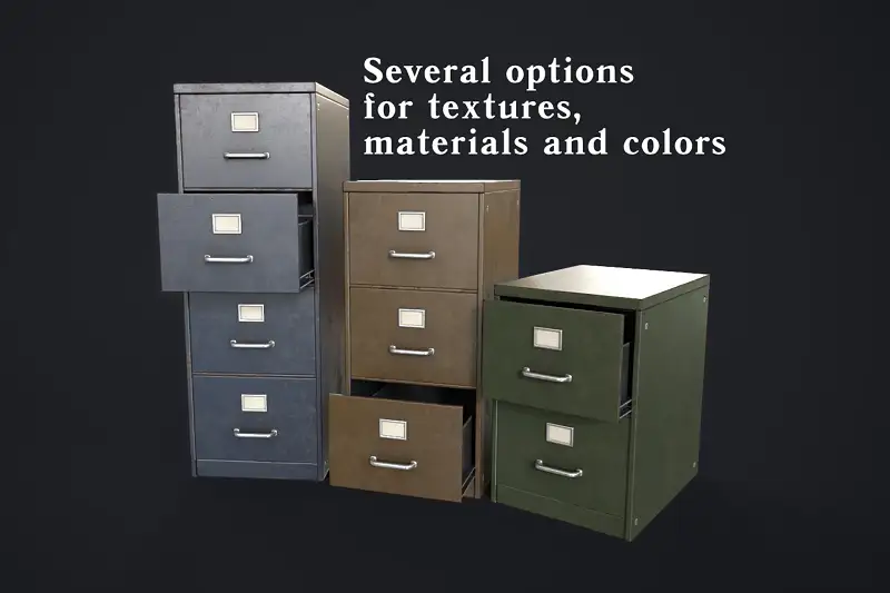 Vintage Filing Cabinet Asset Asset Thumbnail