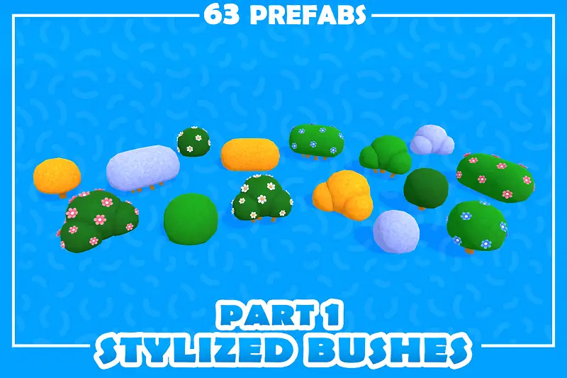 Stylized Bushes - Part 1 Asset Thumbnail