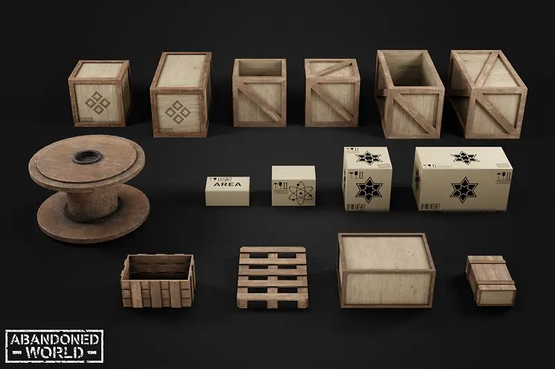 Wood Box Pack (15 objects) Asset Thumbnail