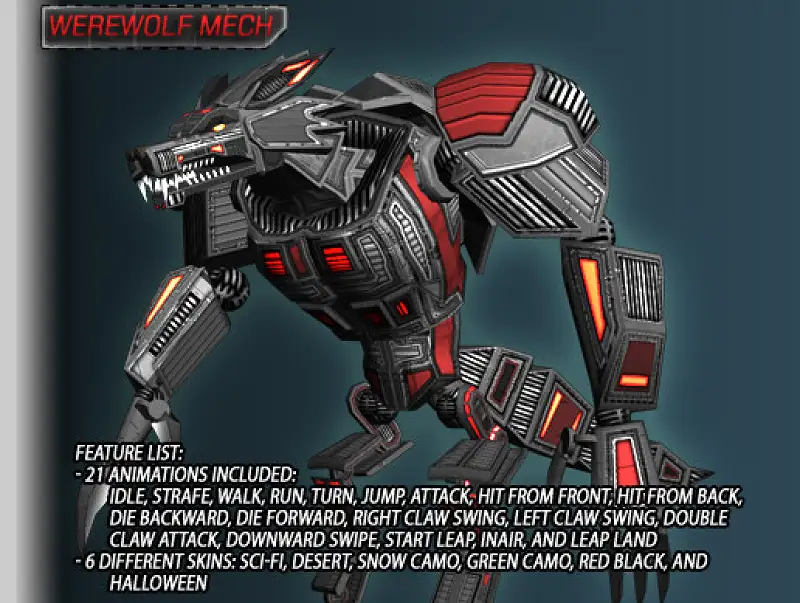 Werewolf Mech Package Asset Thumbnail