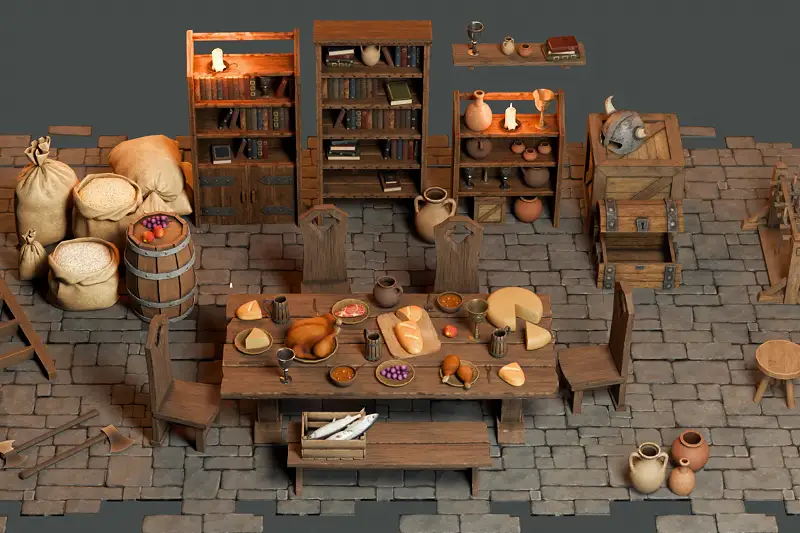 Medieval Stylized Props (Full Pack) Asset Thumbnail