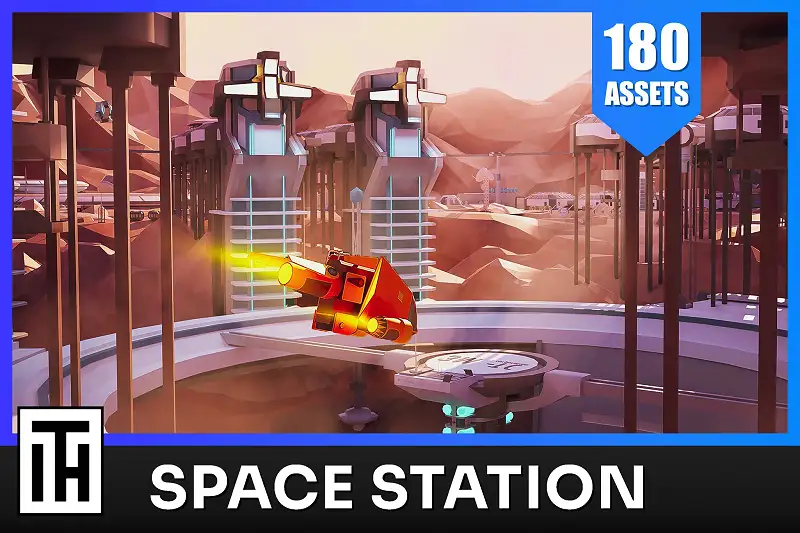 Space Station - Low Poly 3D Models Pack Asset Thumbnail