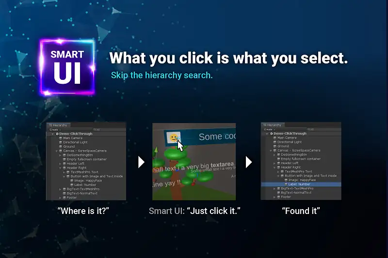 Smart UI Selection for Unity Asset Thumbnail