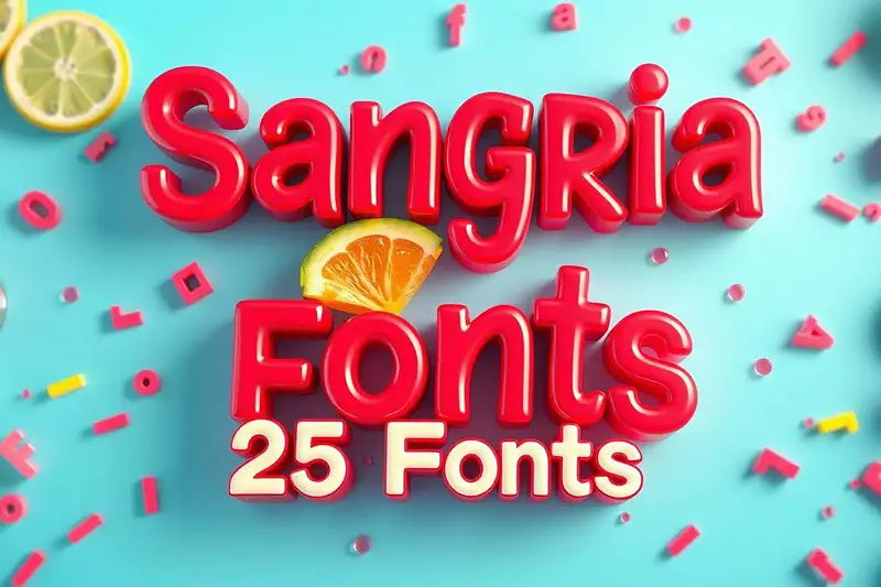 Sangria Fonts: A Comprehensive Font Collection Asset Thumbnail