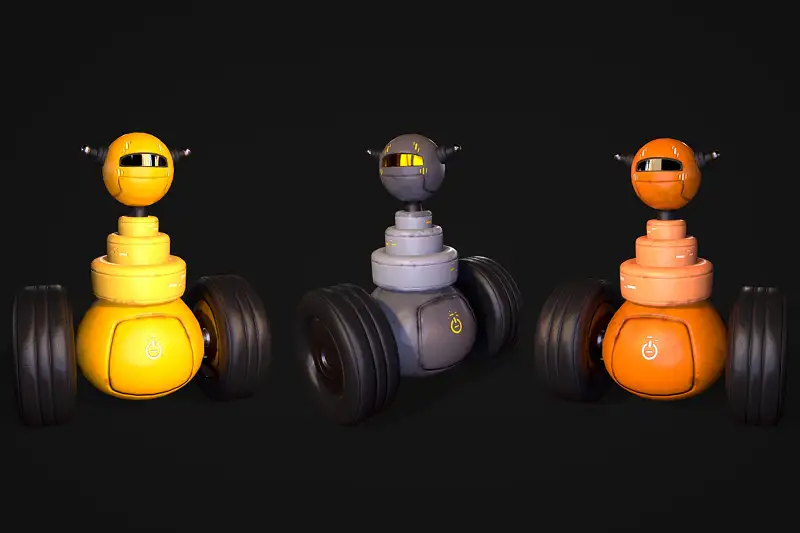 Cute Worker Robot Asset Thumbnail