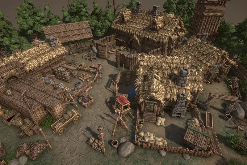Craftsmen Expansion 3D Stylized Fantasy Pagan Village Asset Thumbnail