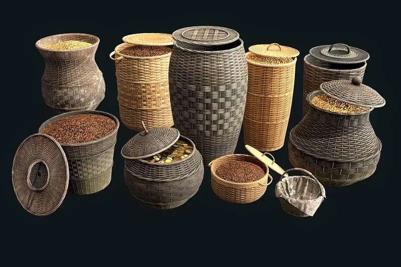 Rattan Baskets for Unity Asset Image