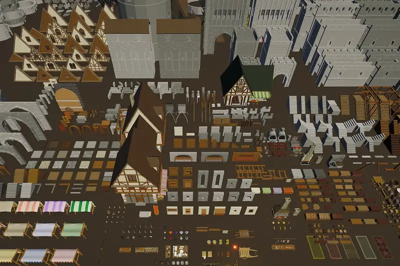 Modular Medieval Fantasy Town and Castle Asset Thumbnail