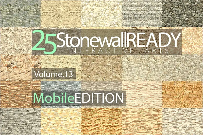 25 Stone Wall Materials Ready, Volume. 13 Asset Thumbnail