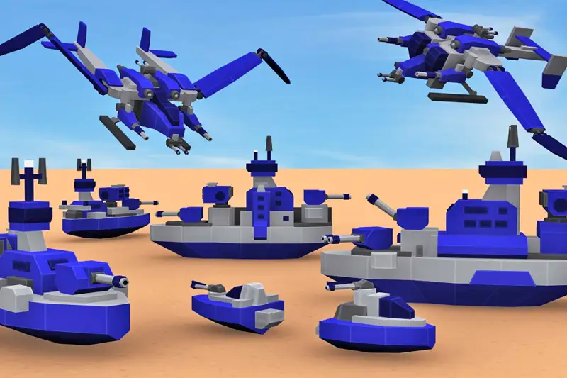 Low Poly Sci-fi Desert Units Asset Thumbnail