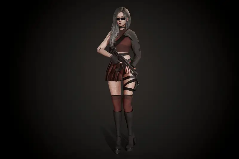 Techwear Girl - Modular Female Character Asset Thumbnail