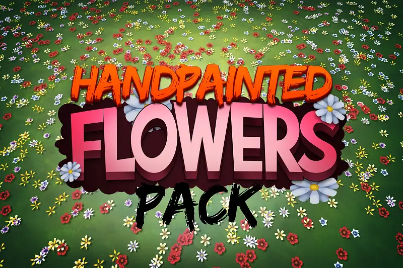 3D Handpainted Flowers Pack Asset Thumbnail