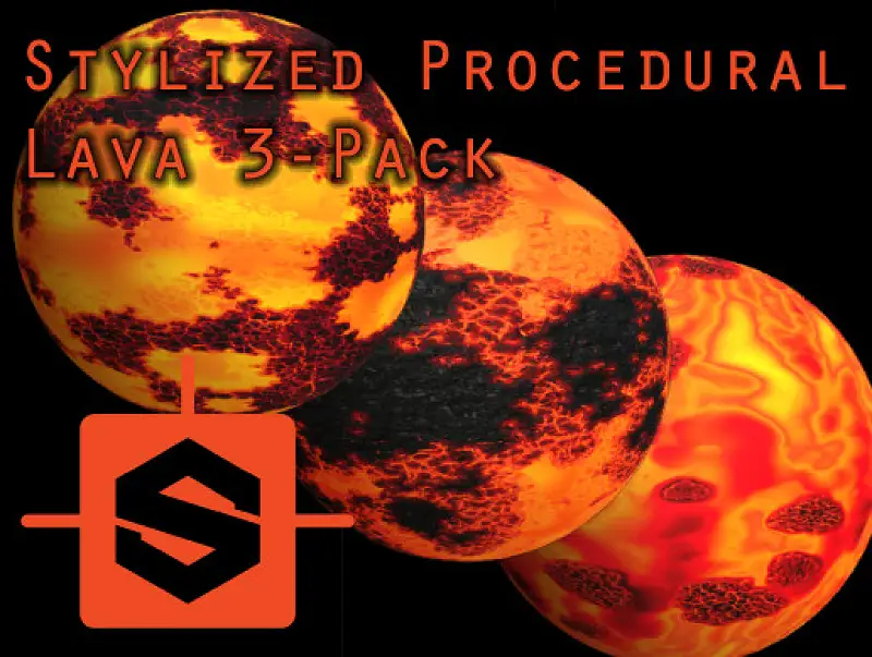 Stylized Procedural Lava 3-Pack Asset Thumbnail