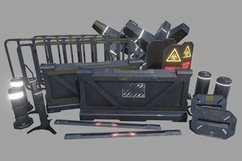 Sci-Fi street barricades Asset Thumbnail