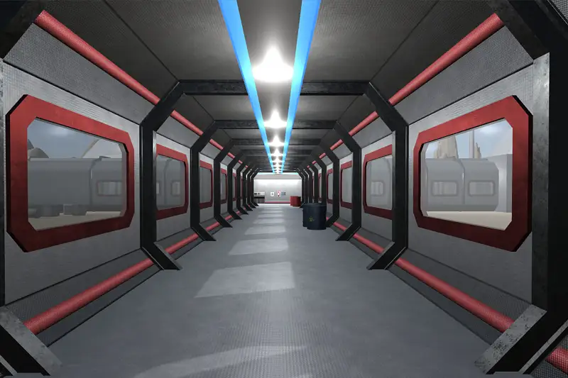 Sci-Fi Space/Planet Colony with Corridors Asset Thumbnail