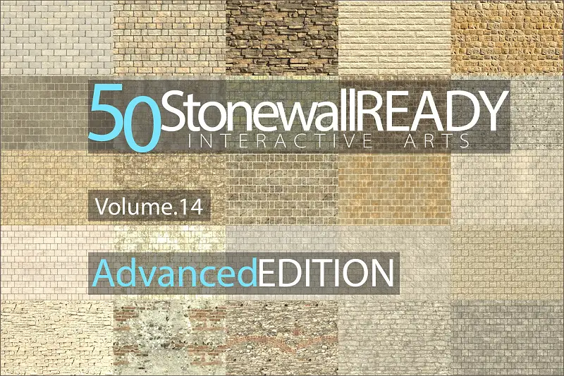 50 Stone Wall Materials Ready, Volume. 14 Asset Thumbnail