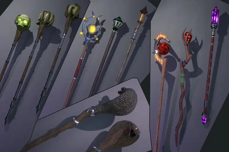 Staffs - Fantasy PBR Asset Thumbnail