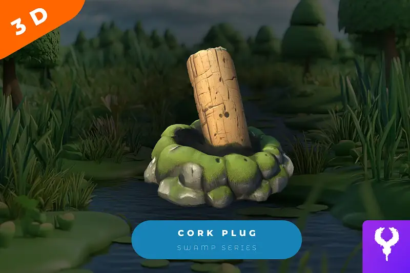 Cartoon Swamp Cork Plug Asset Thumbnail
