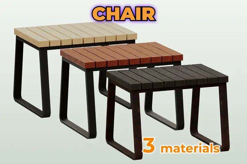 Outdoor Chair Park Garden Furniture bench Asset Thumbnail