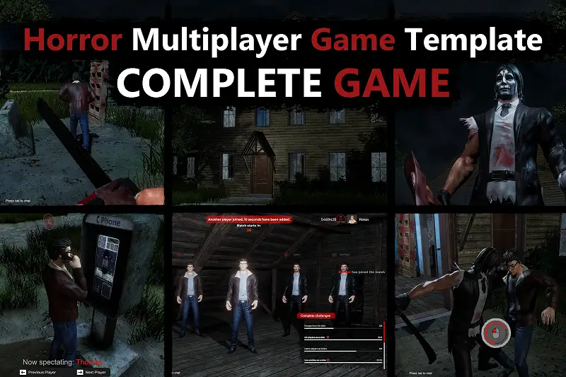 Horror Multiplayer Game Template Asset Thumbnail