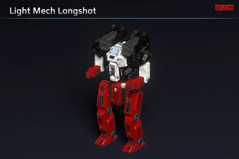 Light Mech Longshot: Modular Mech with Animated Weapons Asset Thumbnail