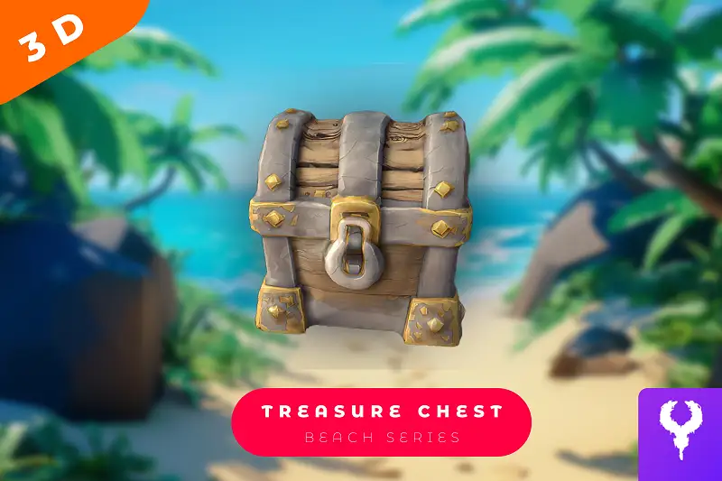 Cartoon Treasure Chest Asset Thumbnail