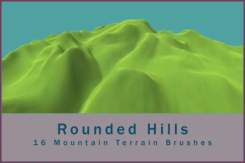 Rounded Hills: Landform Terrain Brushes Asset Thumbnail