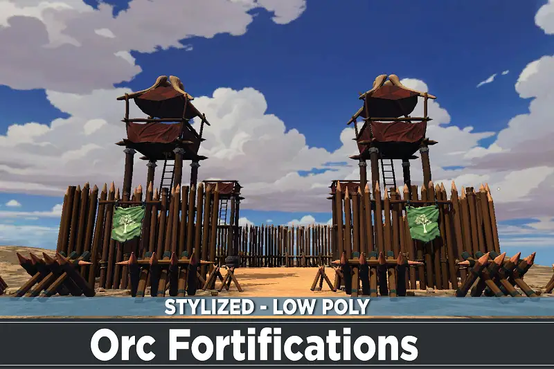 Stylized Orc Fortifications - 3D Game Assets Asset Thumbnail