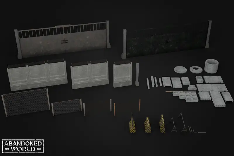 Concrete Blocks and Modular Fences Asset Thumbnail