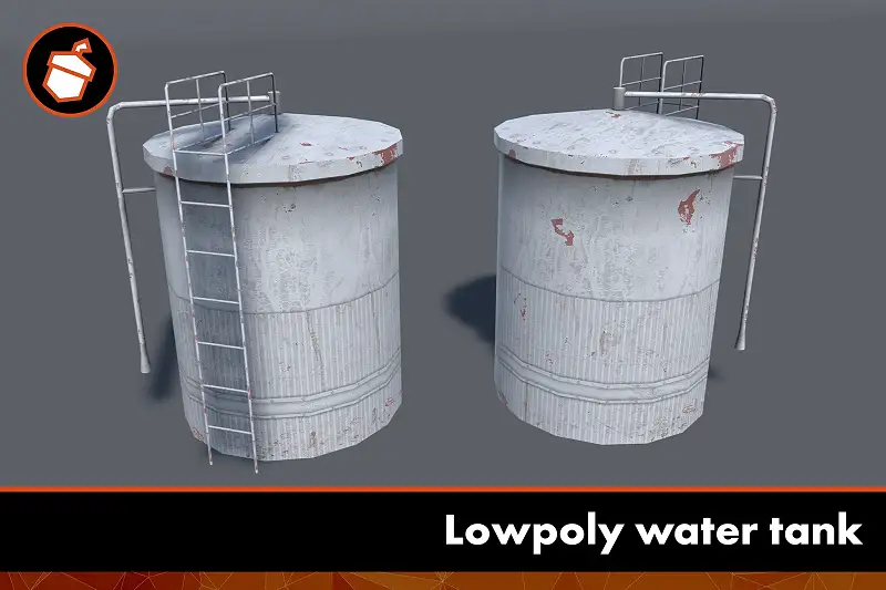 Lowpoly water tank Asset Thumbnail