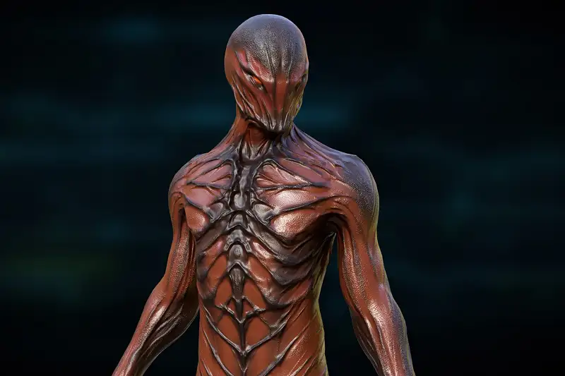 Alien Biomutant Man Character Model Asset Thumbnail