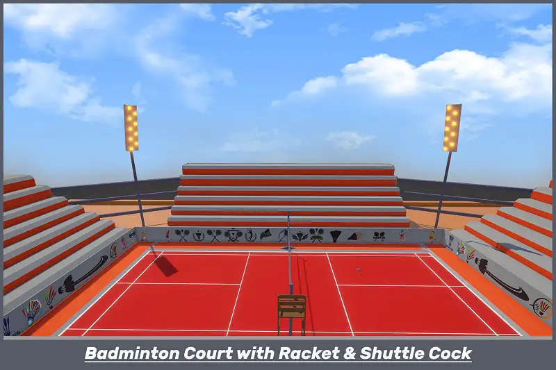 Realistic Badminton Court and Equipment Pack Asset Thumbnail