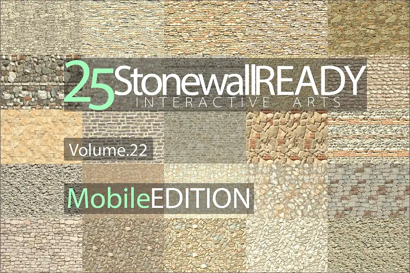 25 Stone Wall Materials Ready, Volume. 22 Asset Thumbnail