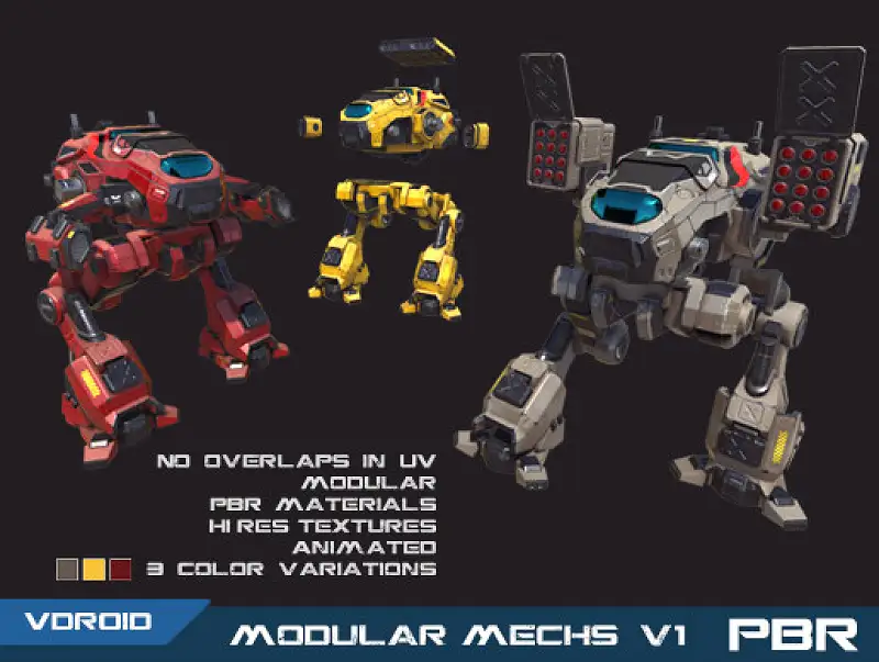 PBR Modular Mechs v1 Asset Thumbnail
