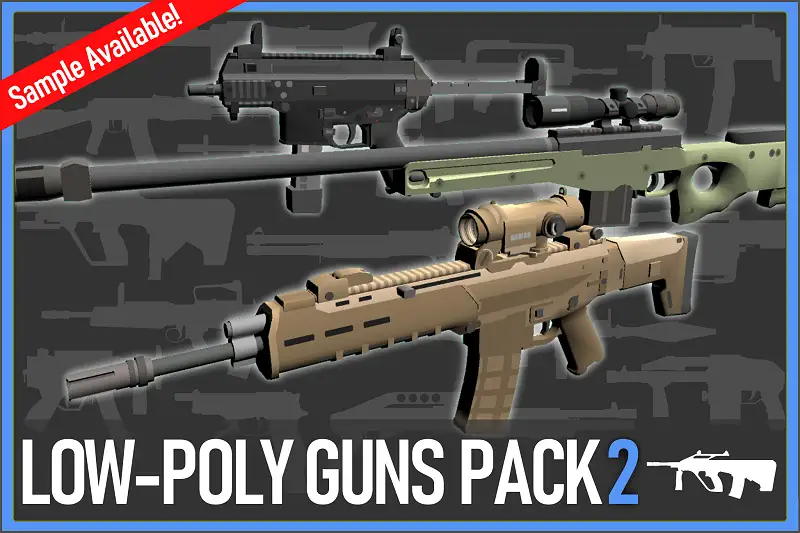 LOW-POLY GUNS PACK vol.2 Asset Thumbnail