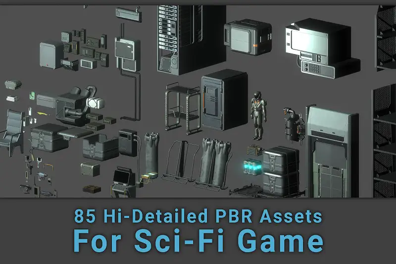 Sci-Fi PBR Props Collection Asset Thumbnail