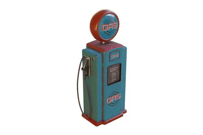 50s Vintage Gas Pump Asset Thumbnail