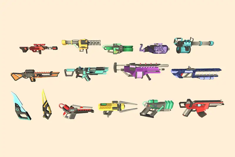 Low Poly Sci-Fi Weapon Pack Asset Thumbnail