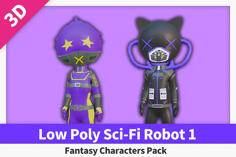 Low Poly Sci-Fi Robot 1 - Fantasy Characters Pack Asset Thumbnail