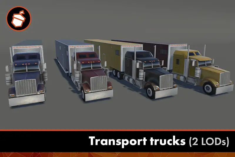 Transport Trucks (2 LODs) Asset Thumbnail