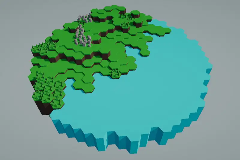 Procedural Hexagon World Generator Asset Thumbnail