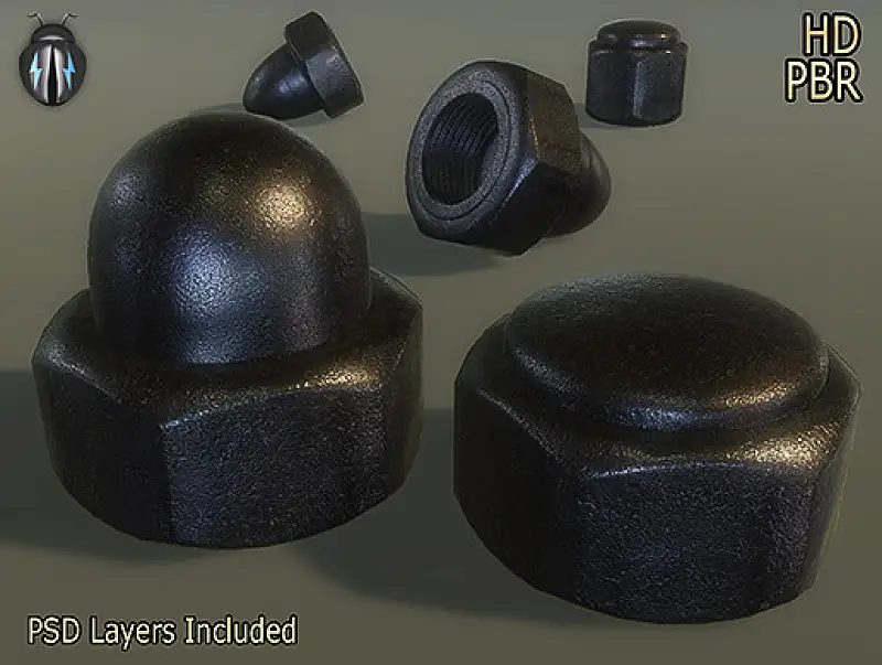 PBR Metal Iron Asset Thumbnail