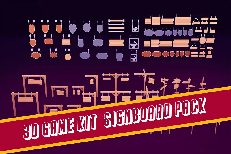 3D Game Kit-Signboard Pack Asset Thumbnail
