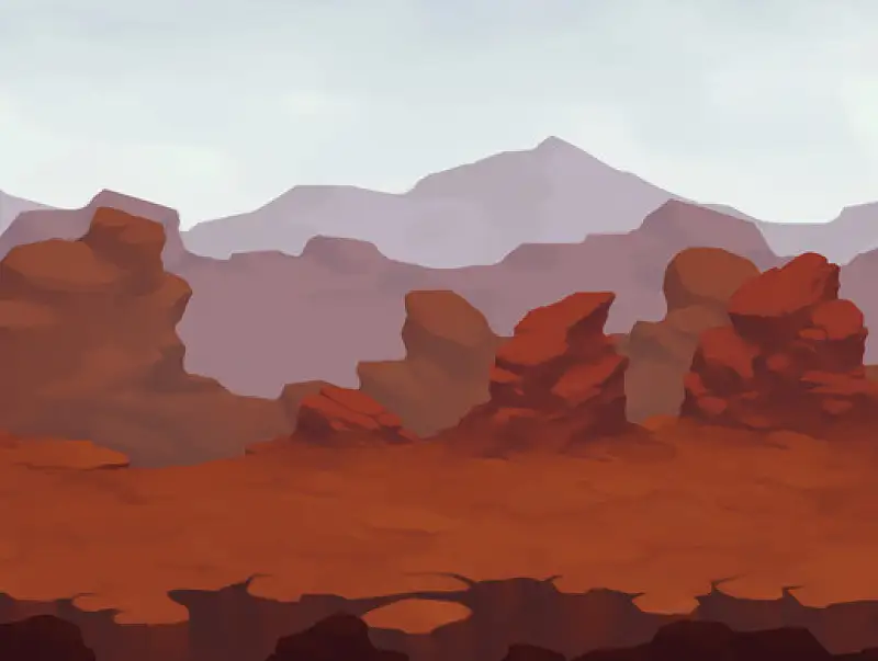2D Canyon Parallax Background Asset Thumbnail