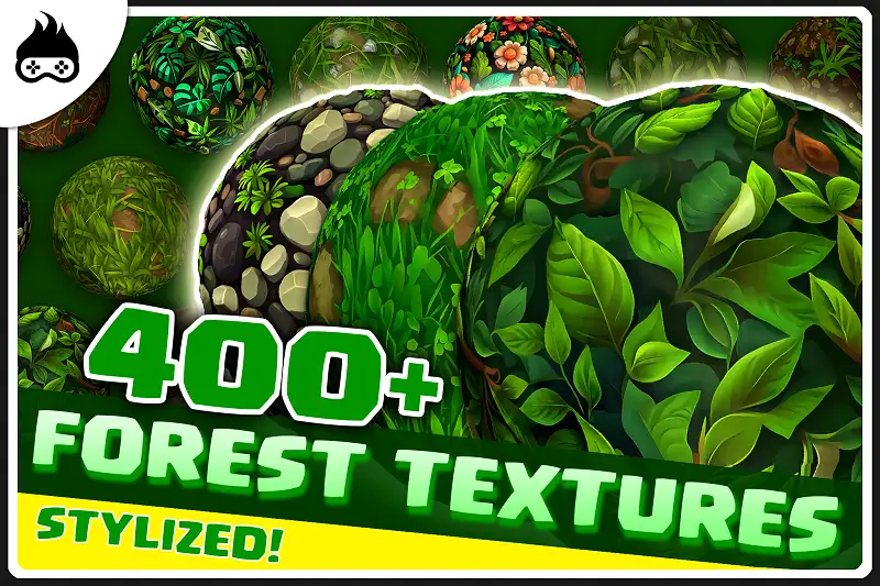400+ Stylized Forest Textures - Grass, Mud, Dirt, Forest Ground & More Asset Thumbnail