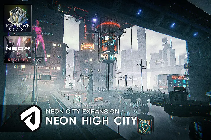 SciFi Neon High City Environment Pack Asset Thumbnail
